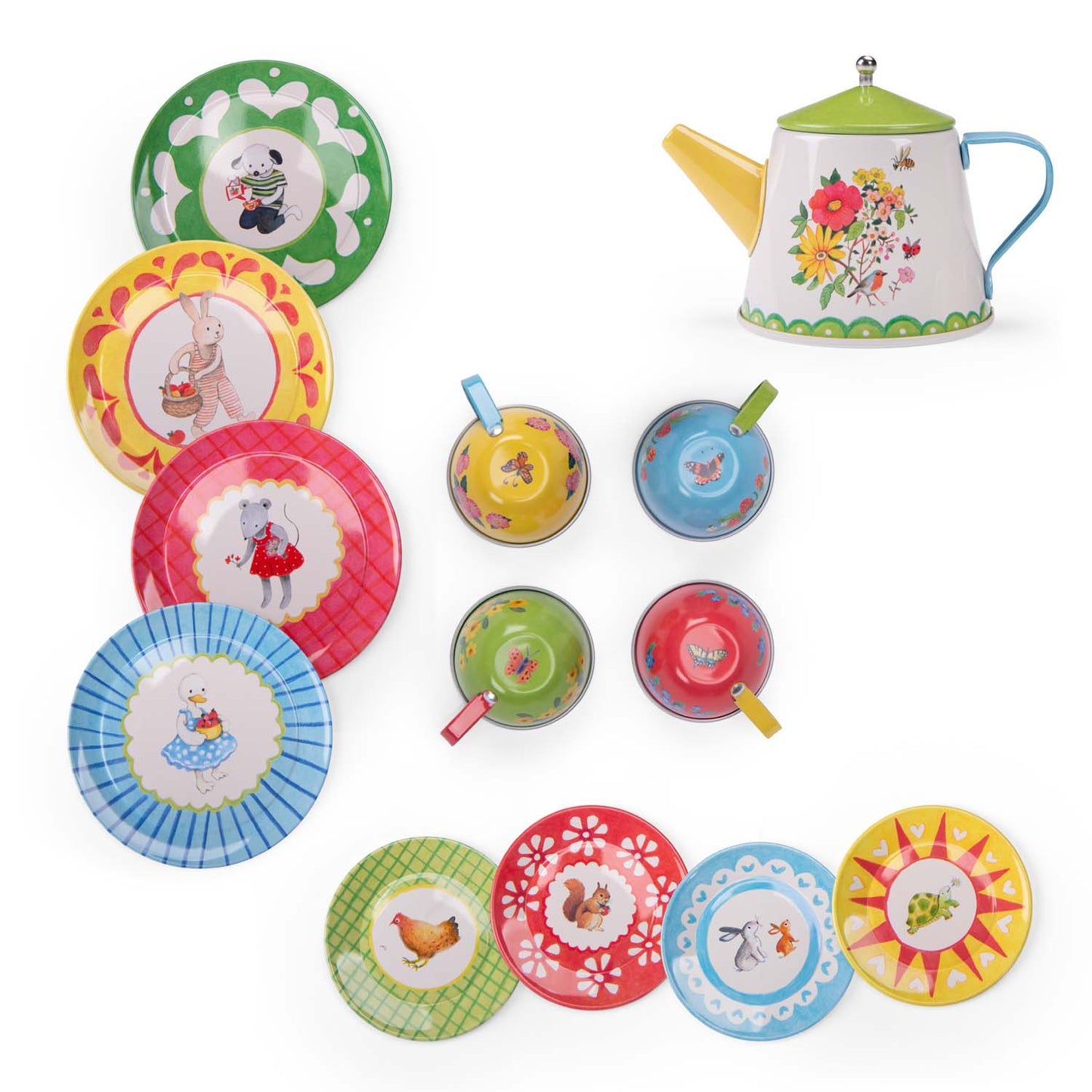 Keeping House Play - SPRINGTIME TEA SET, Service for 4 in a case!