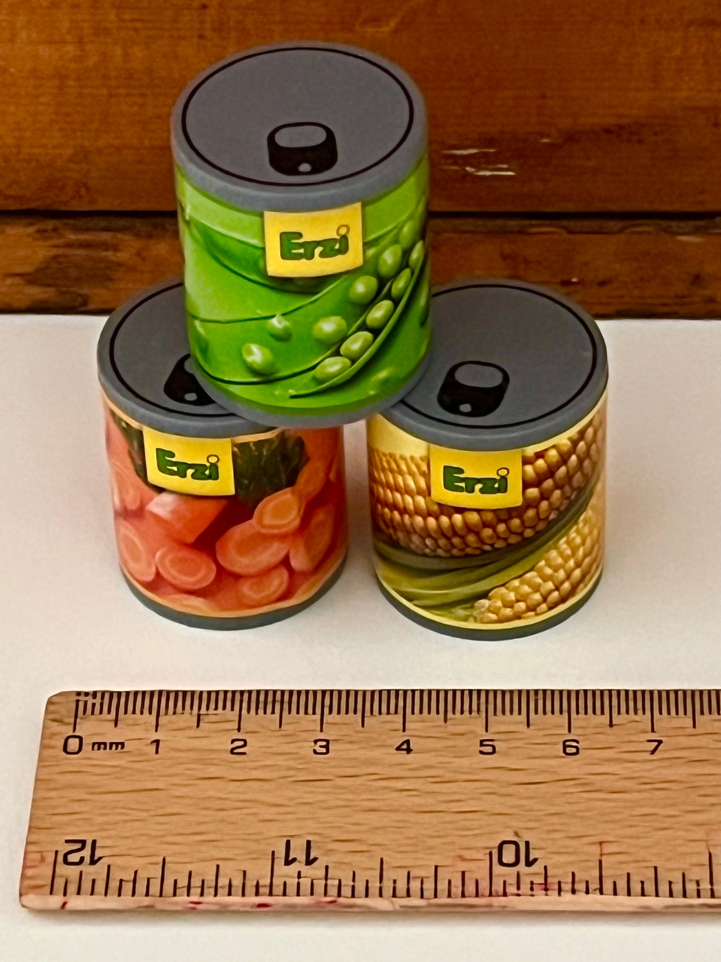 Kitchen Play Food - VEGGIES in TINS, 3 different vegetables!
