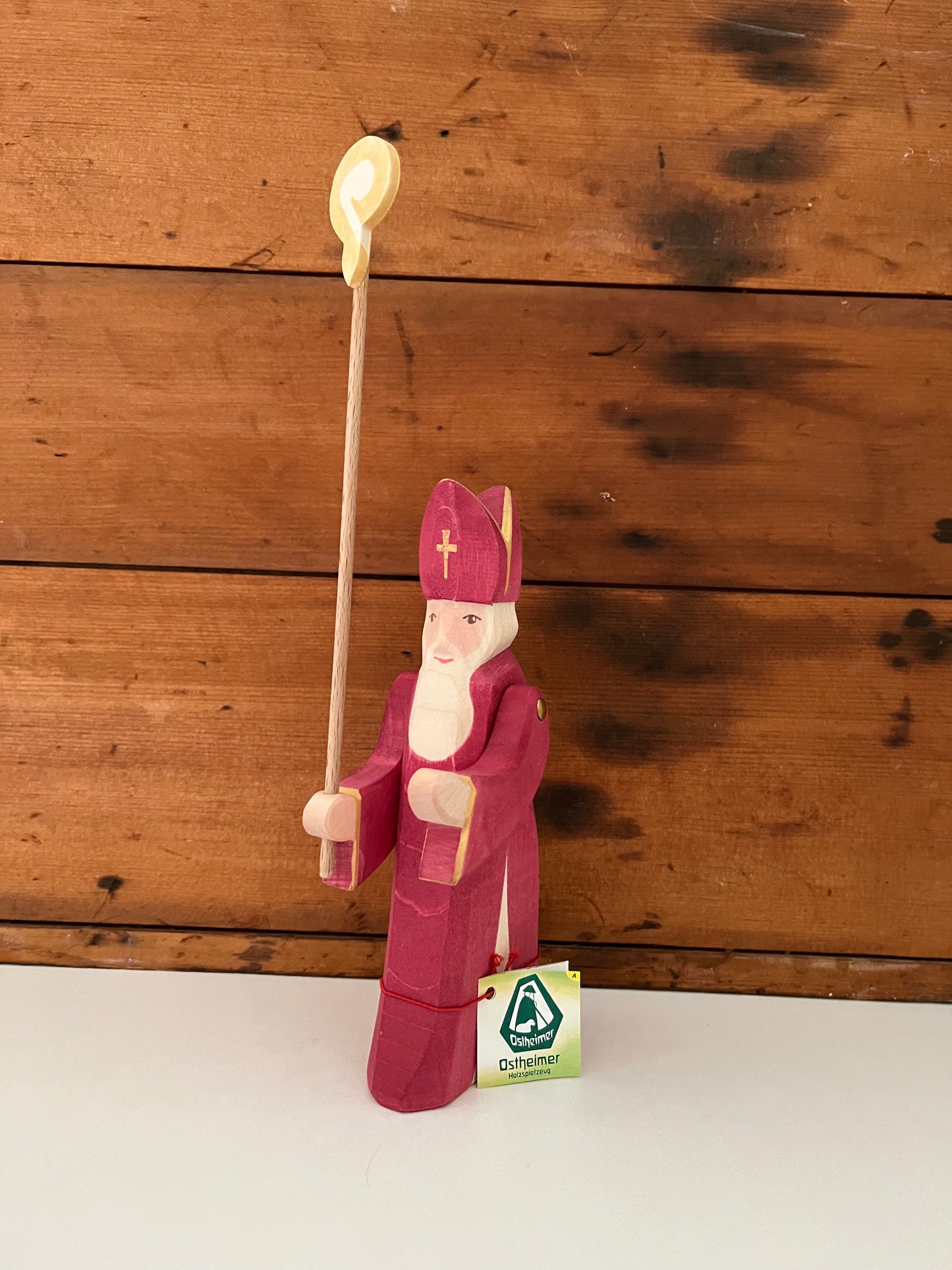 Wooden Dollhouse Play - ST. NICHOLAS, with Staff & moving arms