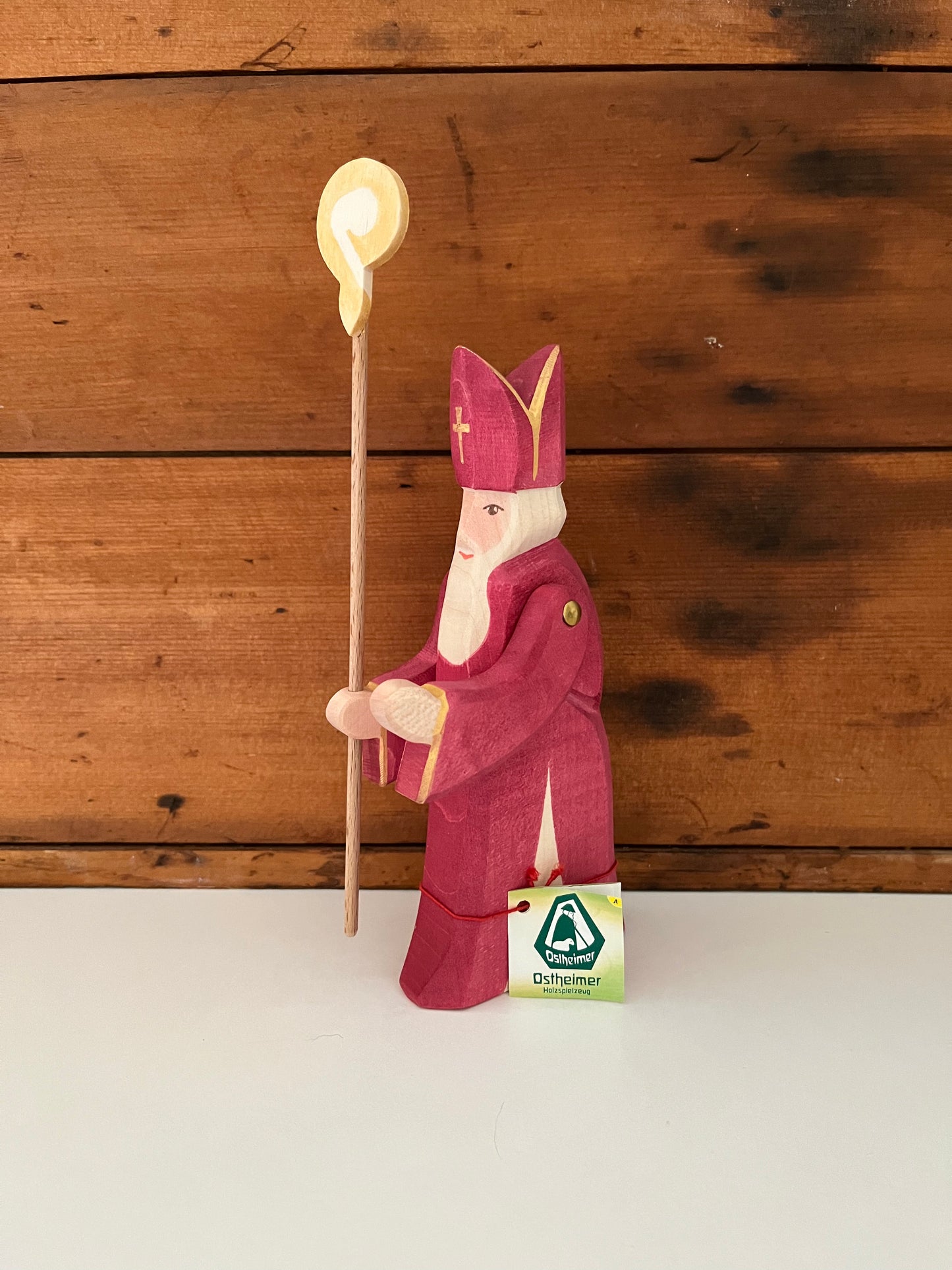 Wooden Dollhouse Play - ST. NICHOLAS, with Staff & moving arms