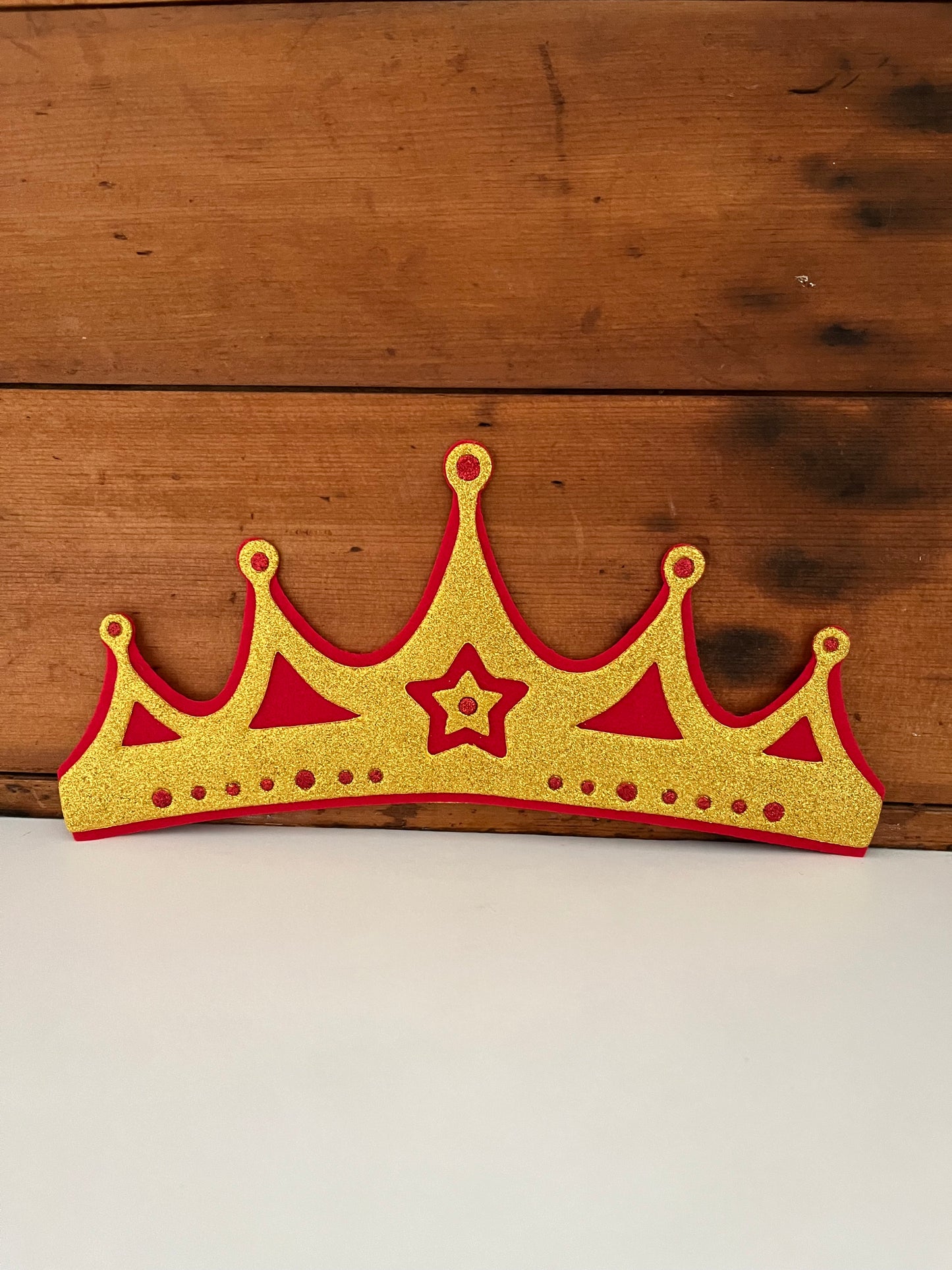 Royal Camelot CROWN in GOLD & RED