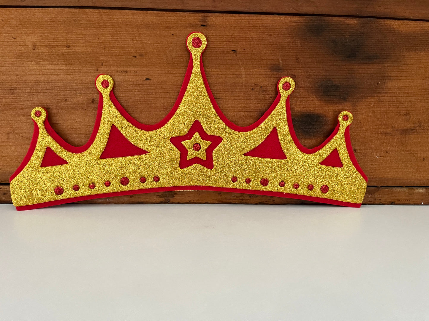 Royal Camelot CROWN in GOLD & RED