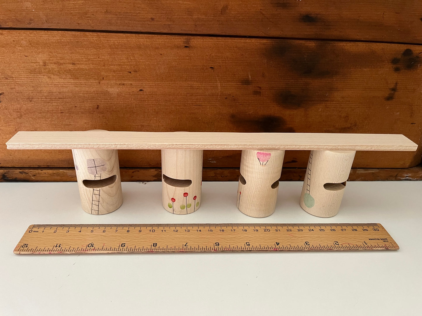 Wooden Building Blocks by Grapat - WOODS WOODLAND Set, 27 interconnecting pieces!