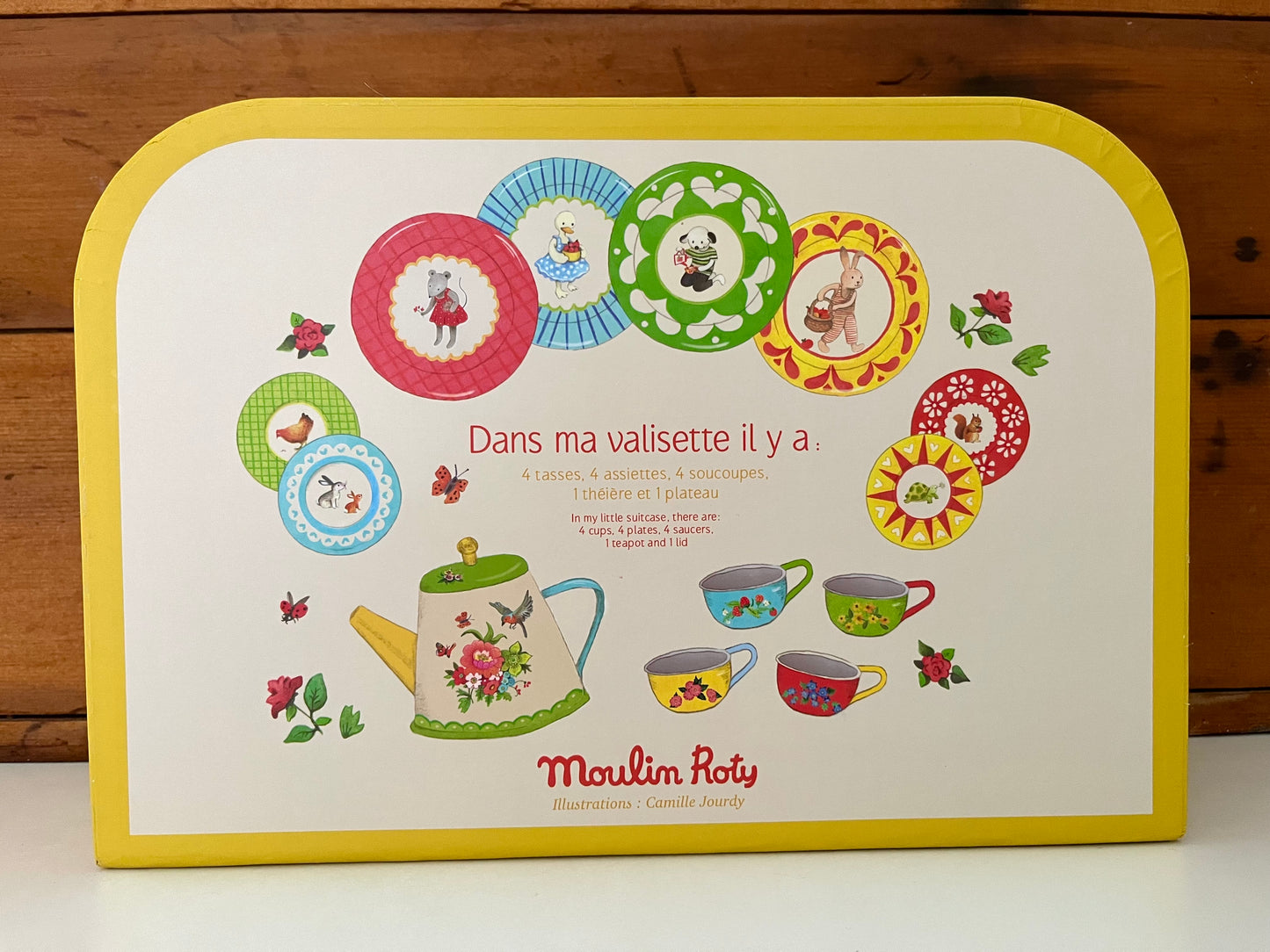 Keeping House Play - SPRINGTIME TEA SET, Service for 4 in a case!