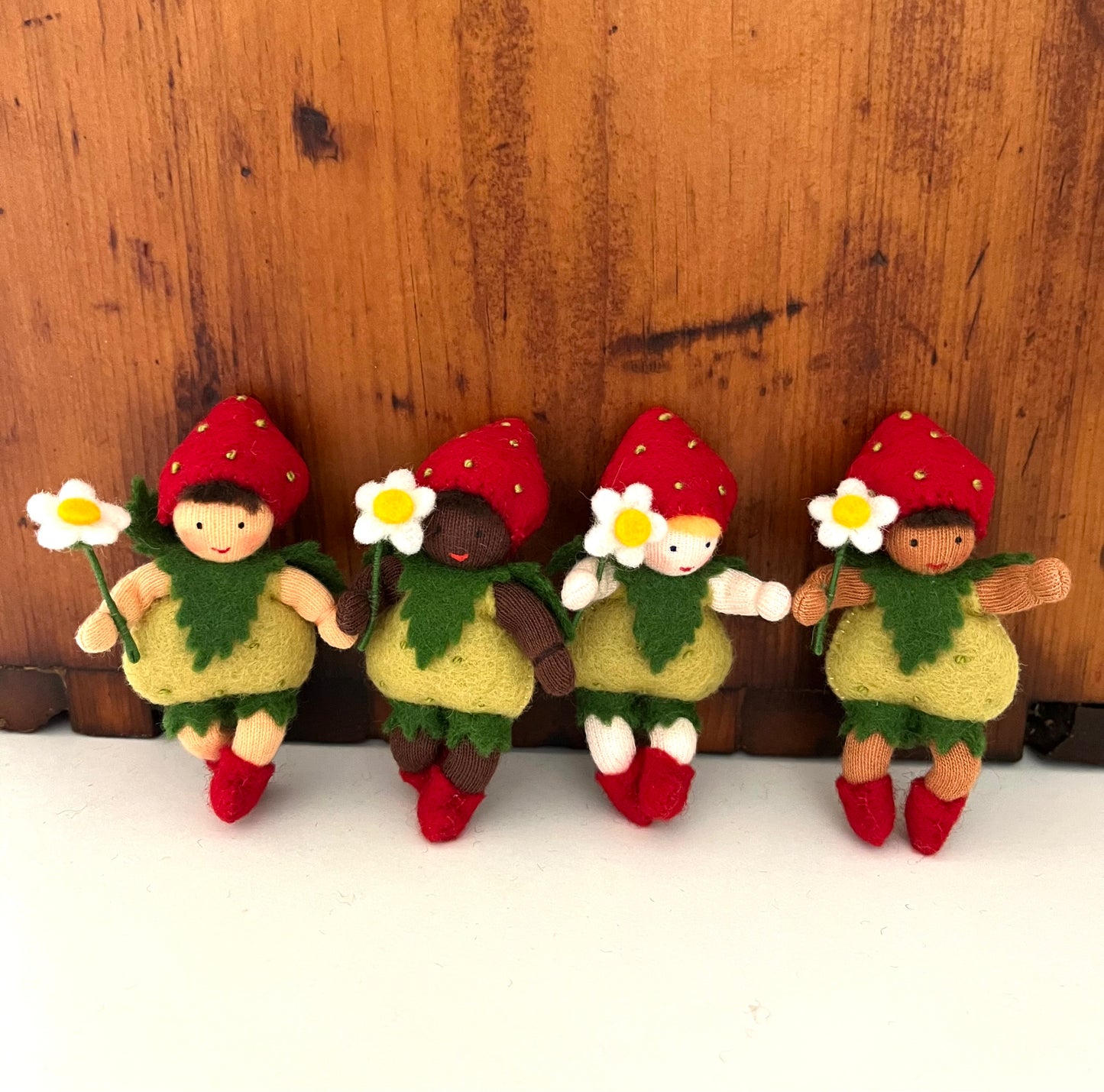 Flower Fairy Waldorf Doll - STRAWBERRY π BABY