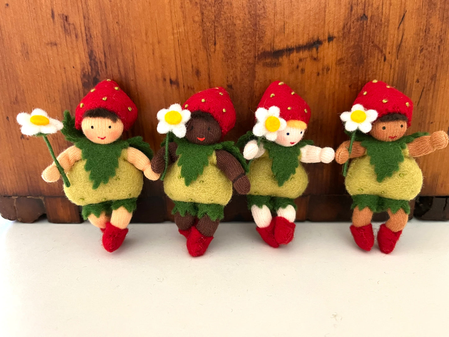 Flower Fairy Waldorf Doll - STRAWBERRY π BABY
