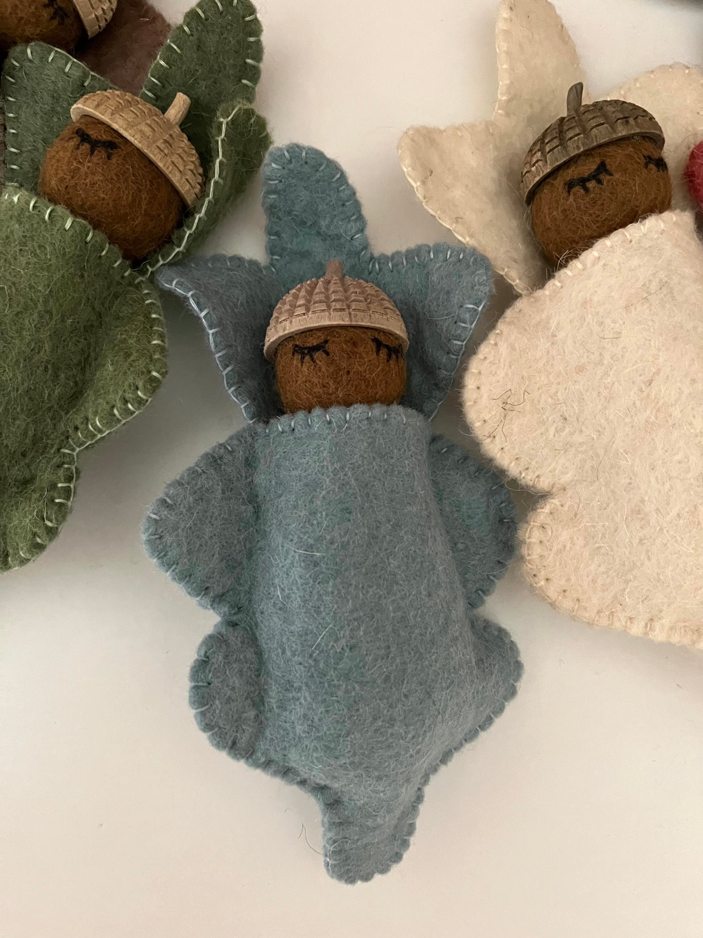 Wool Felted Doll - ACORN BABY in soft EARTH COLOURS!