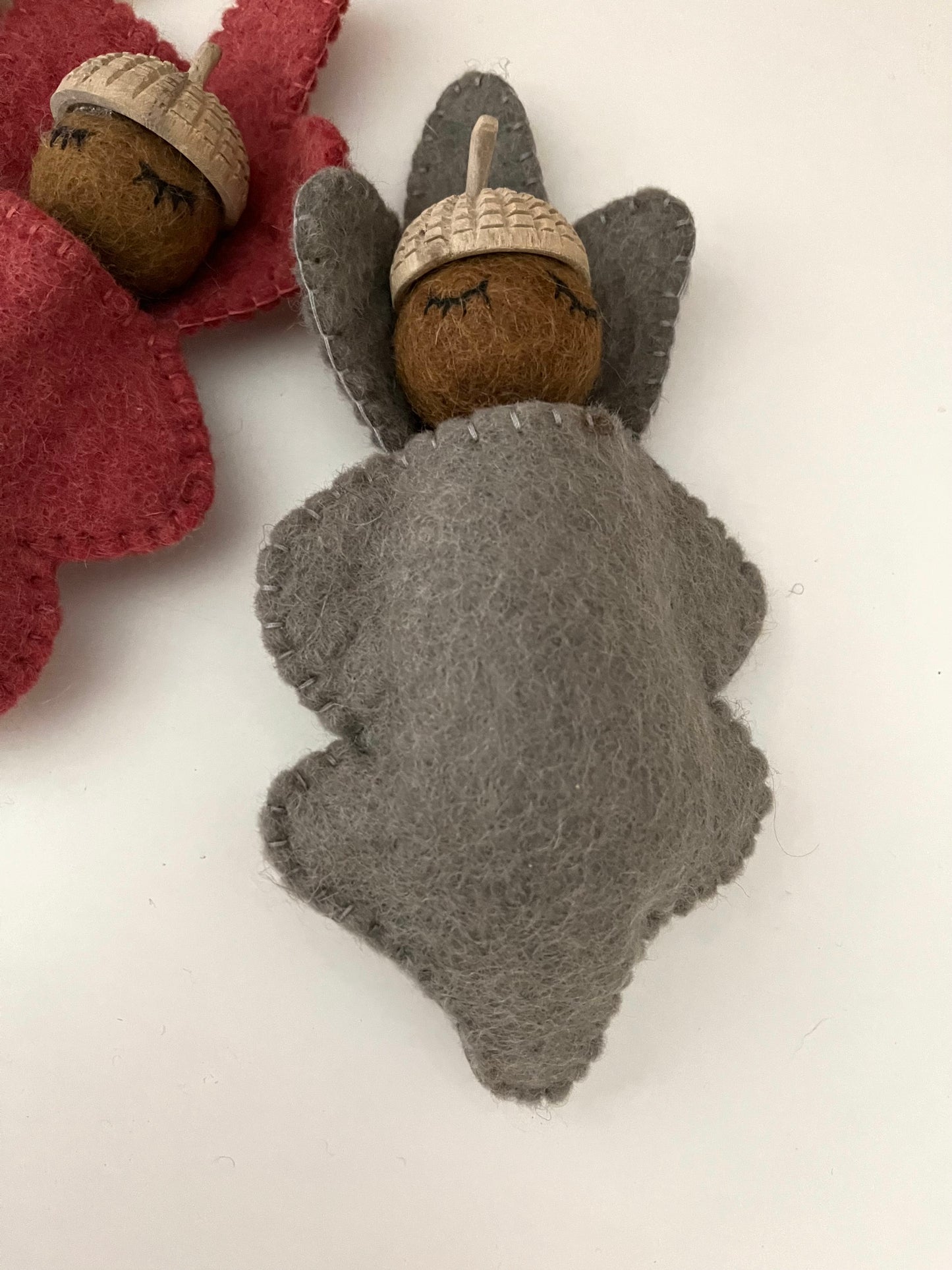 Wool Felted Doll - ACORN BABY in soft EARTH COLOURS!