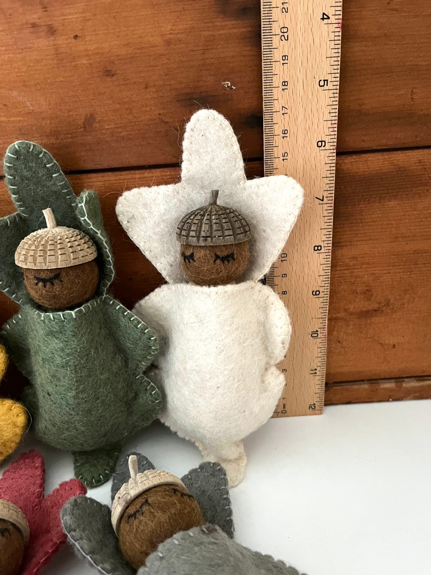 Wool Felted Doll - ACORN BABY in soft EARTH COLOURS!