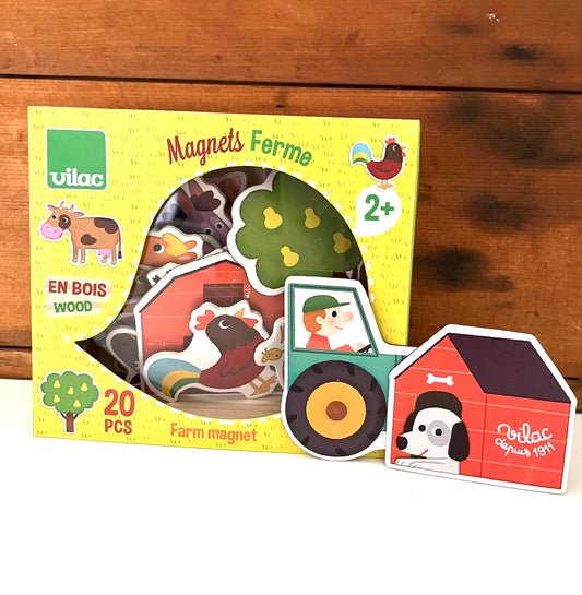 Wooden MAGNETS, "On the Farm", 20 magnets!