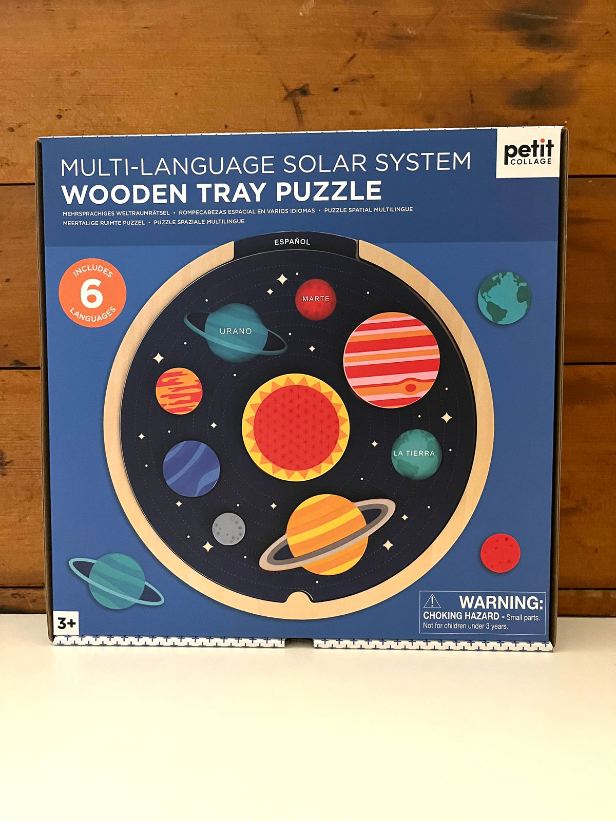Wooden Puzzle - SOLAR SYSTEM, multi-language PLANETS