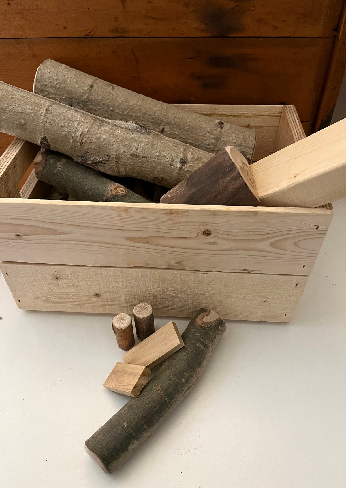 Wooden BLOCKS, in a wooden crate!