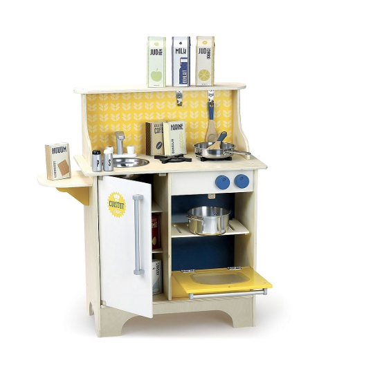 Keeping House - WOODEN COMPLETE KITCHEN SET (including Pots, Utensils and Food)