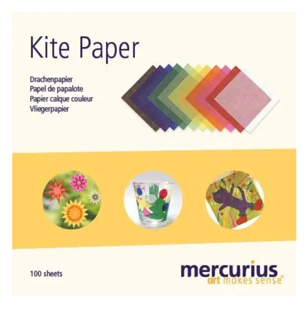 KITE PAPER, 10 Colours - Arts&Crafts, 100 sheets!