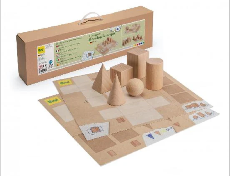 Educational Wooden Set - GEOMETRICAL SHAPES, Mathematical Learning Tool!