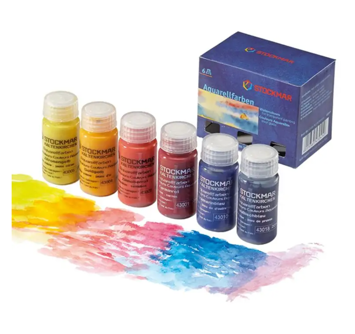 Ensemble de peinture, Art - 6 PEINTURES AQUARELLES, Couleurs primaires !