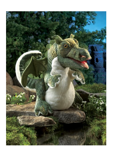 Marionnette douce - Marionnette à main mythique BABY DRAGON, grande