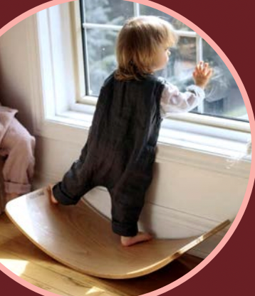 Wooden Toy - Ocamora BALANCE BOARD, Green beech wood