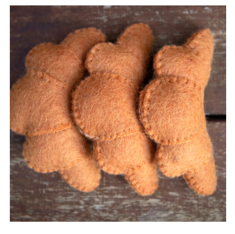 Kitchen Play Food - CROISSANTS feutrés en laine, 3 pièces !