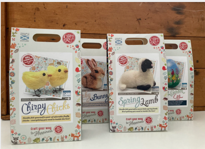Crafting Kits, Art - Wool SLEEPING BABY MICE, Needle Felting Kit