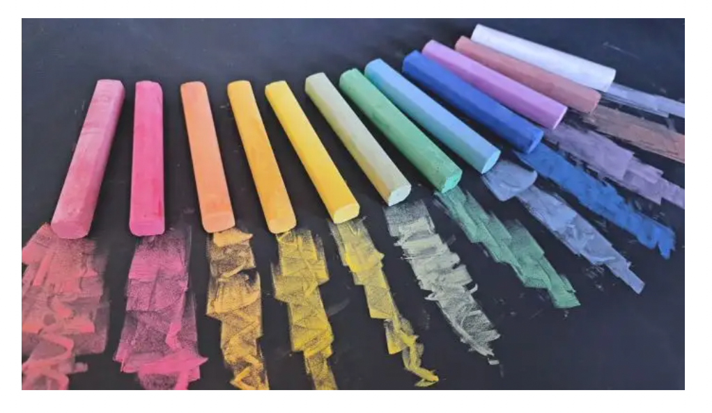 BLACKBOARD CHALK and ERASER, Art - 12 colours!