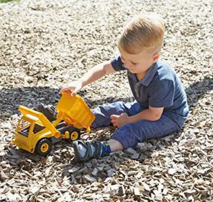 Eco-Recycled Child's TOY DUMP TRUCK, Biodegradable!