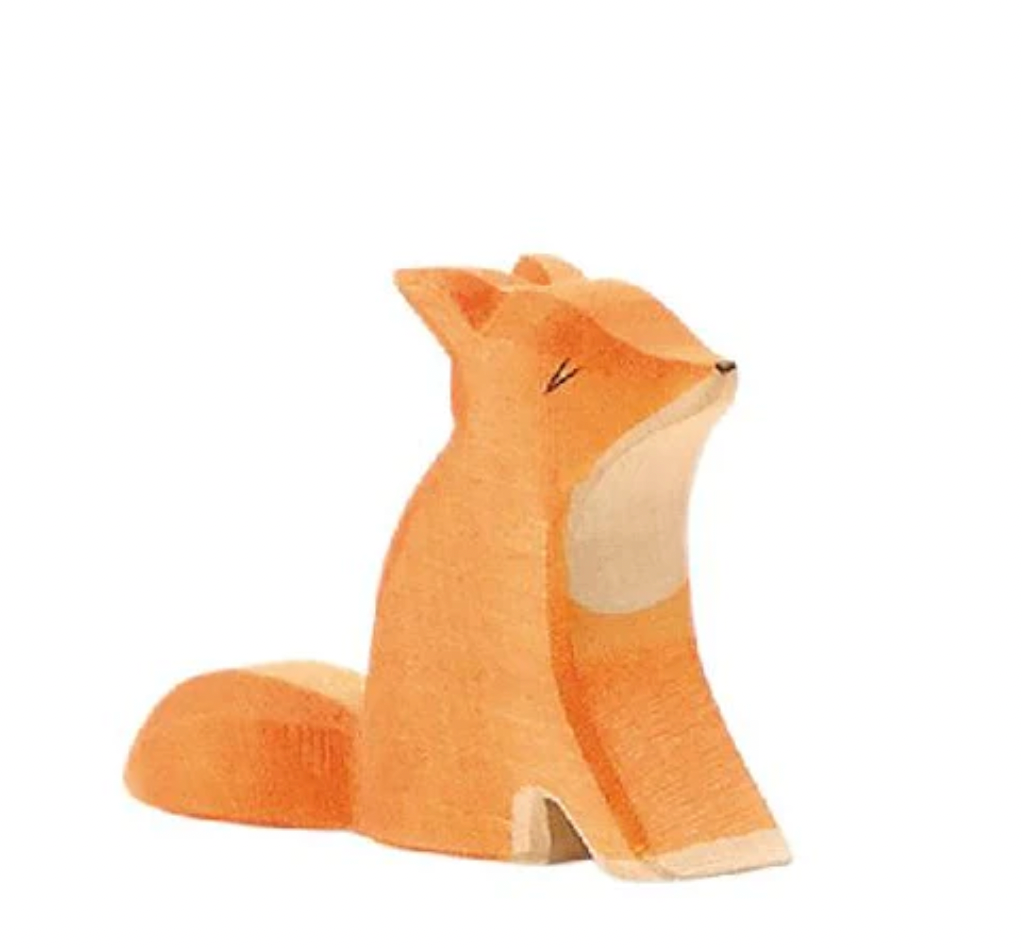 Wooden Dollhouse Play - FOX SITTING, Small