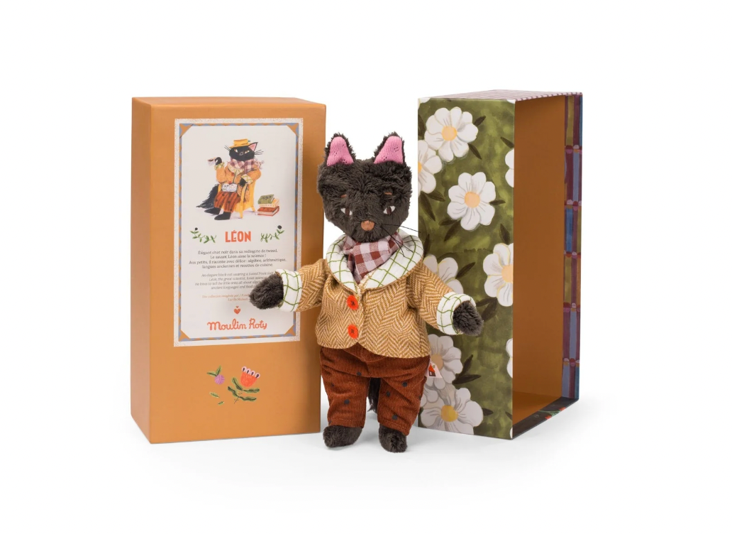 Soft Stuffed Doll - Les Minouchkas LEON, the Cat