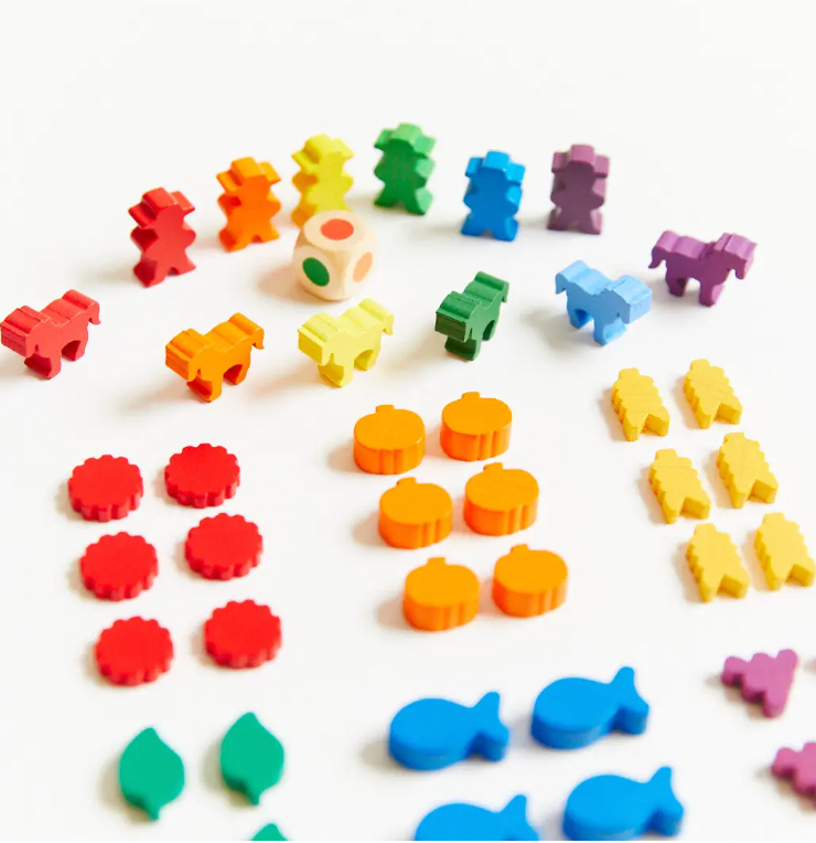 Wooden Family Game - AROUND THE YEAR FARM GAME, 49 pieces!