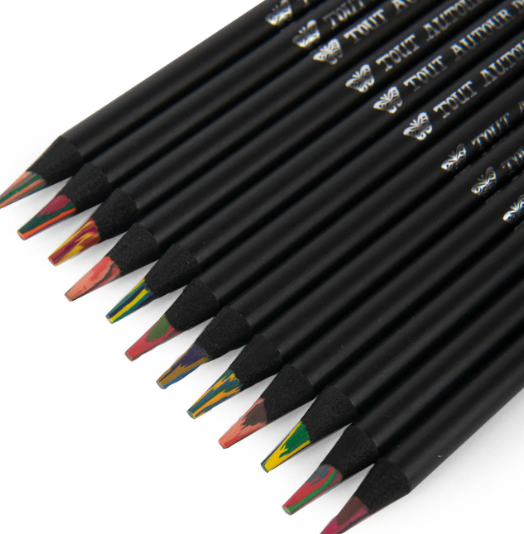 Colouring Pencils, Art - 12 MULTI-COLOURED PENCILS