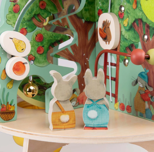 Wooden Toy, Baby - Trois Petits Lapins Wooden ACTIVITY CENTRE