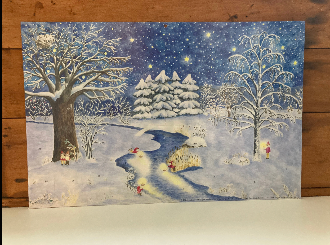 Advent Calendar Greeting Card - SLEEPING NATURE AT CHRISTMAS