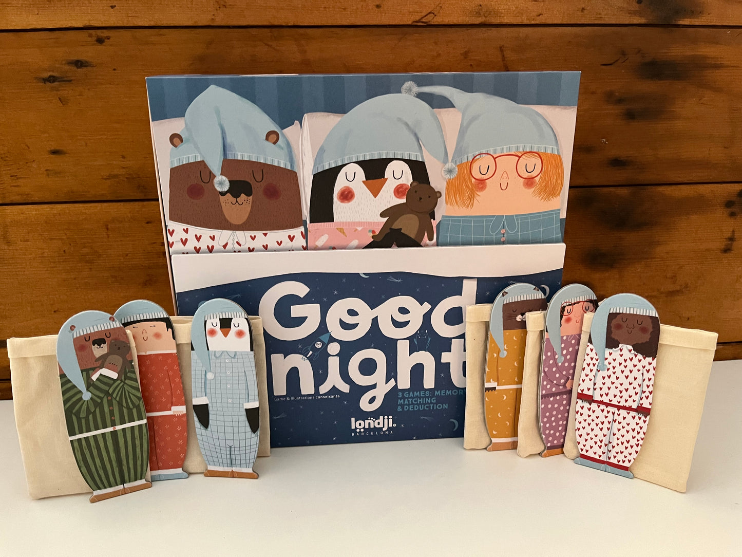 Family Game Set - GOOD NIGHT 😴, 3 Memory games-in-one, with Sleeping Bags!