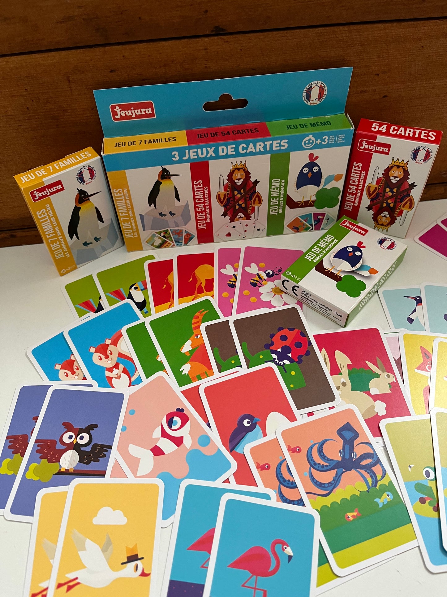 Activity Set - 3 CARD GAMES! - 7 Families, Memory & a Deck of 52 Paying Cards!