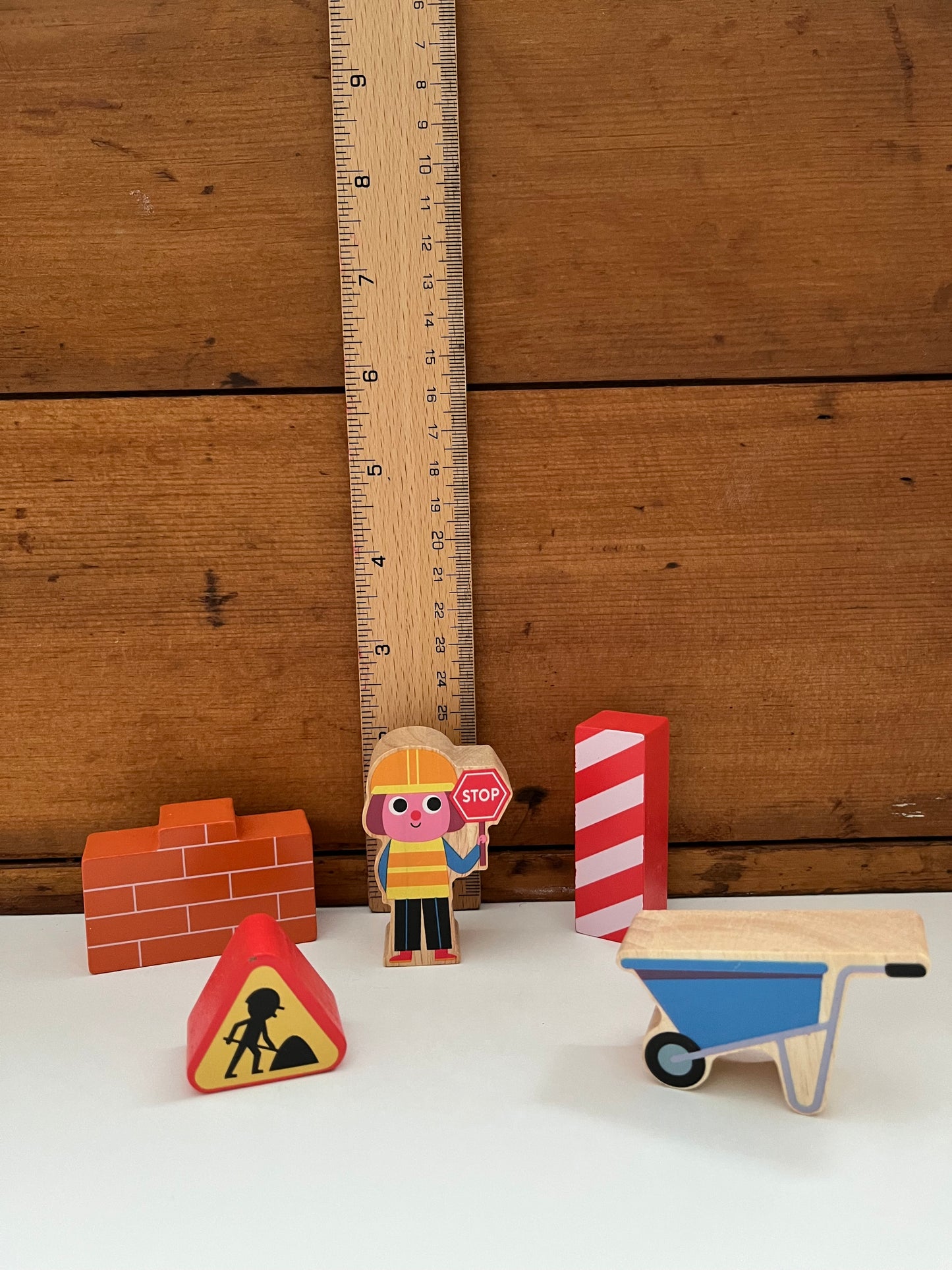 Jeu de jouets en bois - ÉQUILIBRAGE DES TRAVAUX DE CONSTRUCTION, 27 pièces !