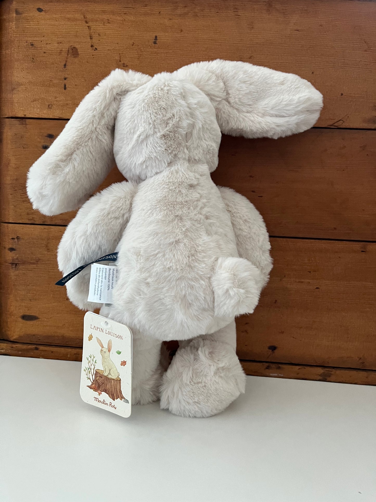 Soft Stuffed Animal for Baby - RABBIT, Lop-eared CREAM Lapin Loison!