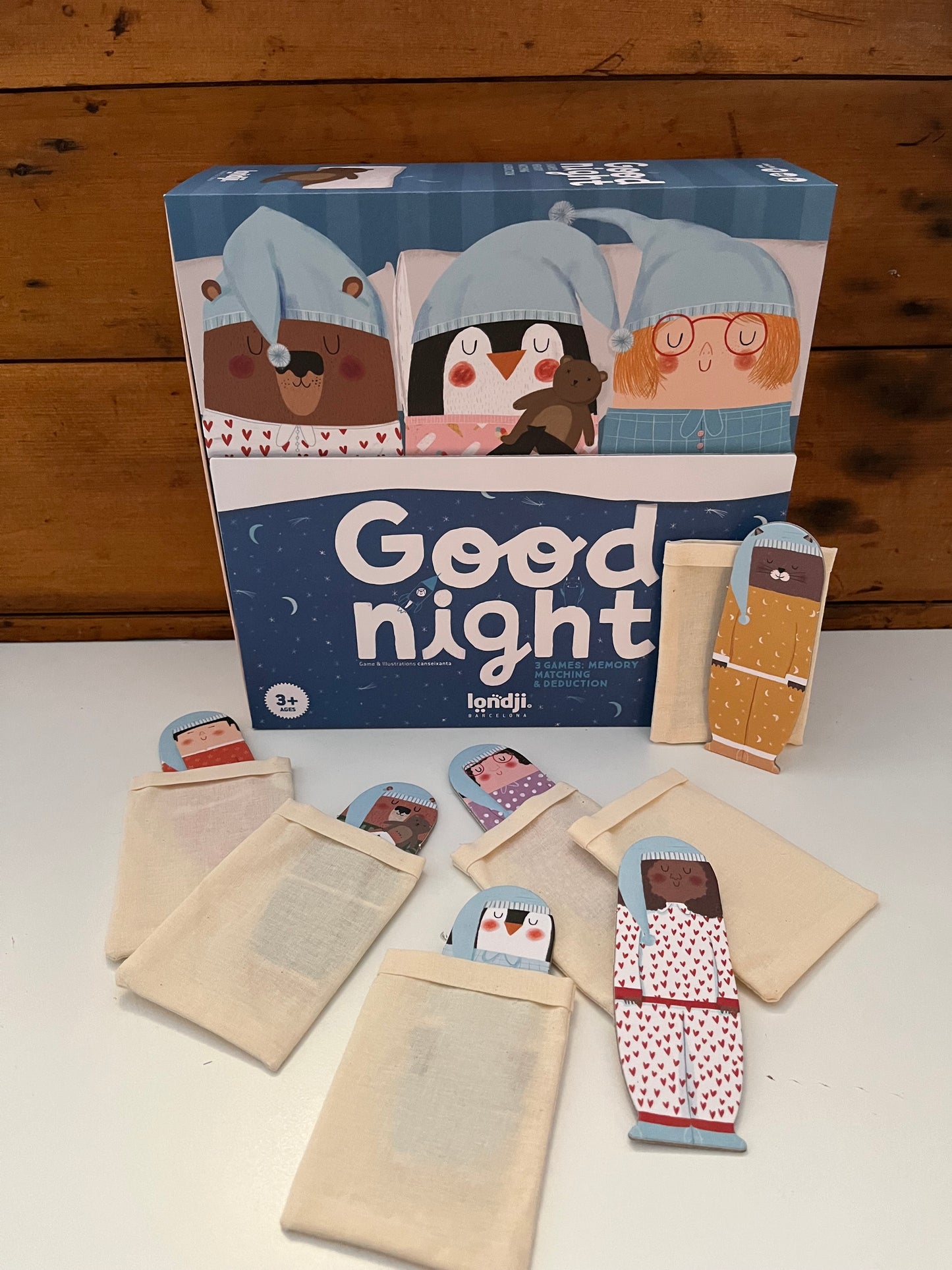Family Game Set - GOOD NIGHT 😴, 3 Memory games-in-one, with Sleeping Bags!