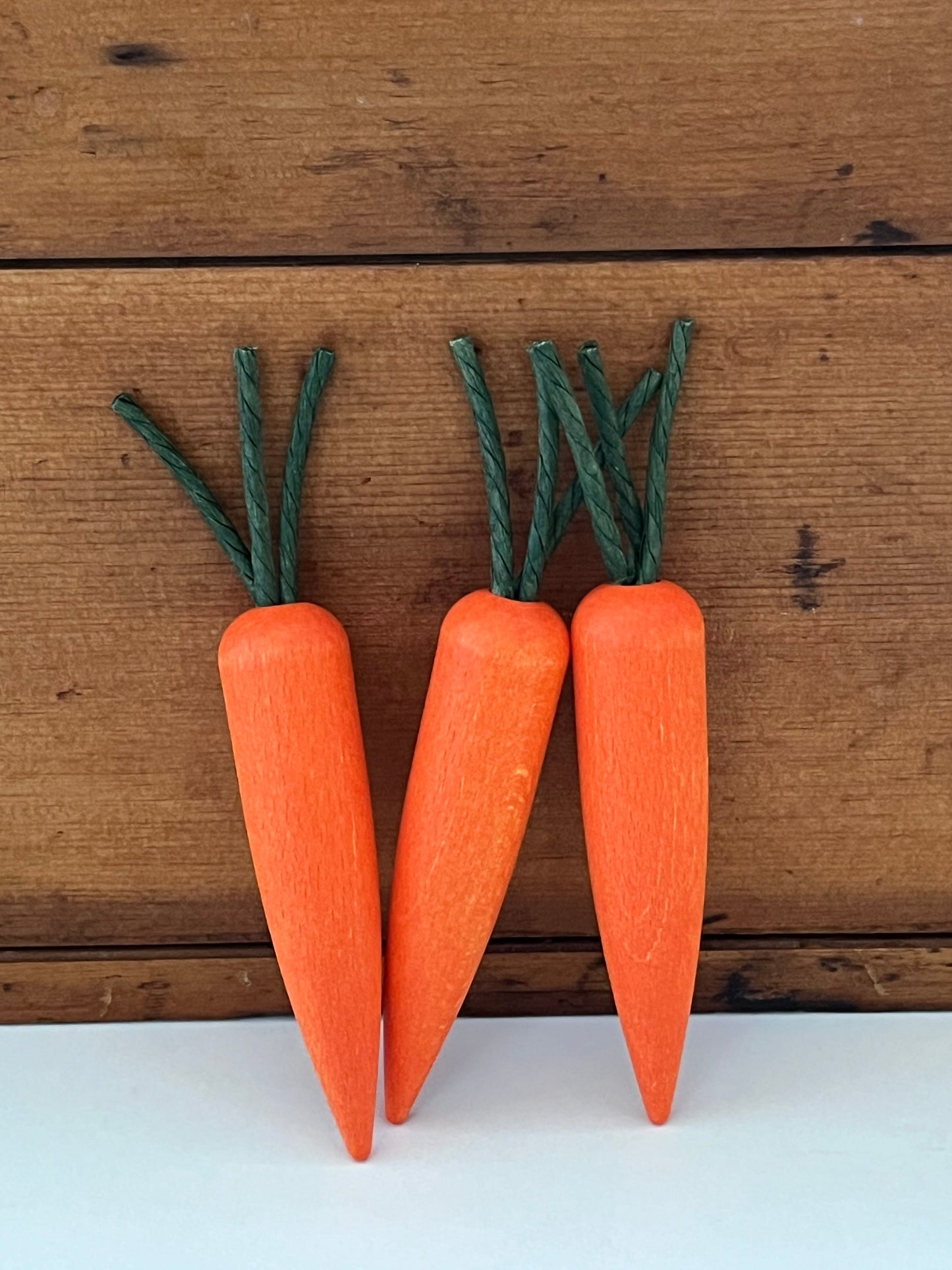 Kitchen Play Food - Wooden CARROTS, 3 pieces!