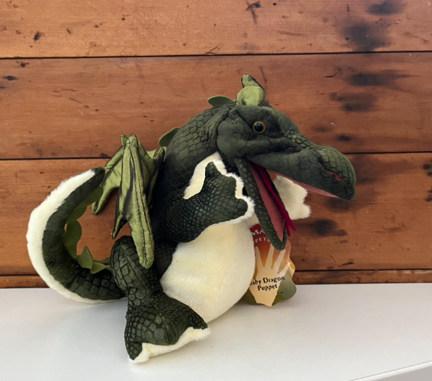 Marionnette douce - Marionnette à main mythique BABY DRAGON, grande