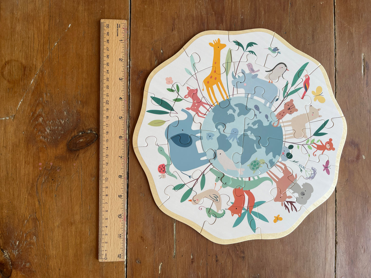 Puzzle, Baby - Wooden ANIMALS OF THE WORLD, in the round!
