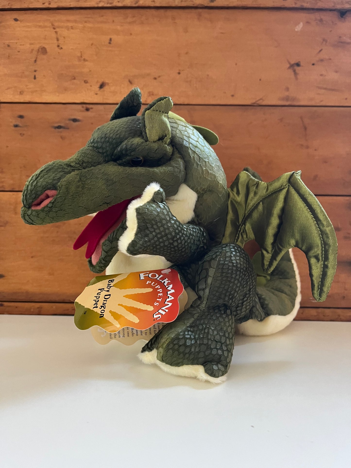 Marionnette douce - Marionnette à main mythique BABY DRAGON, grande