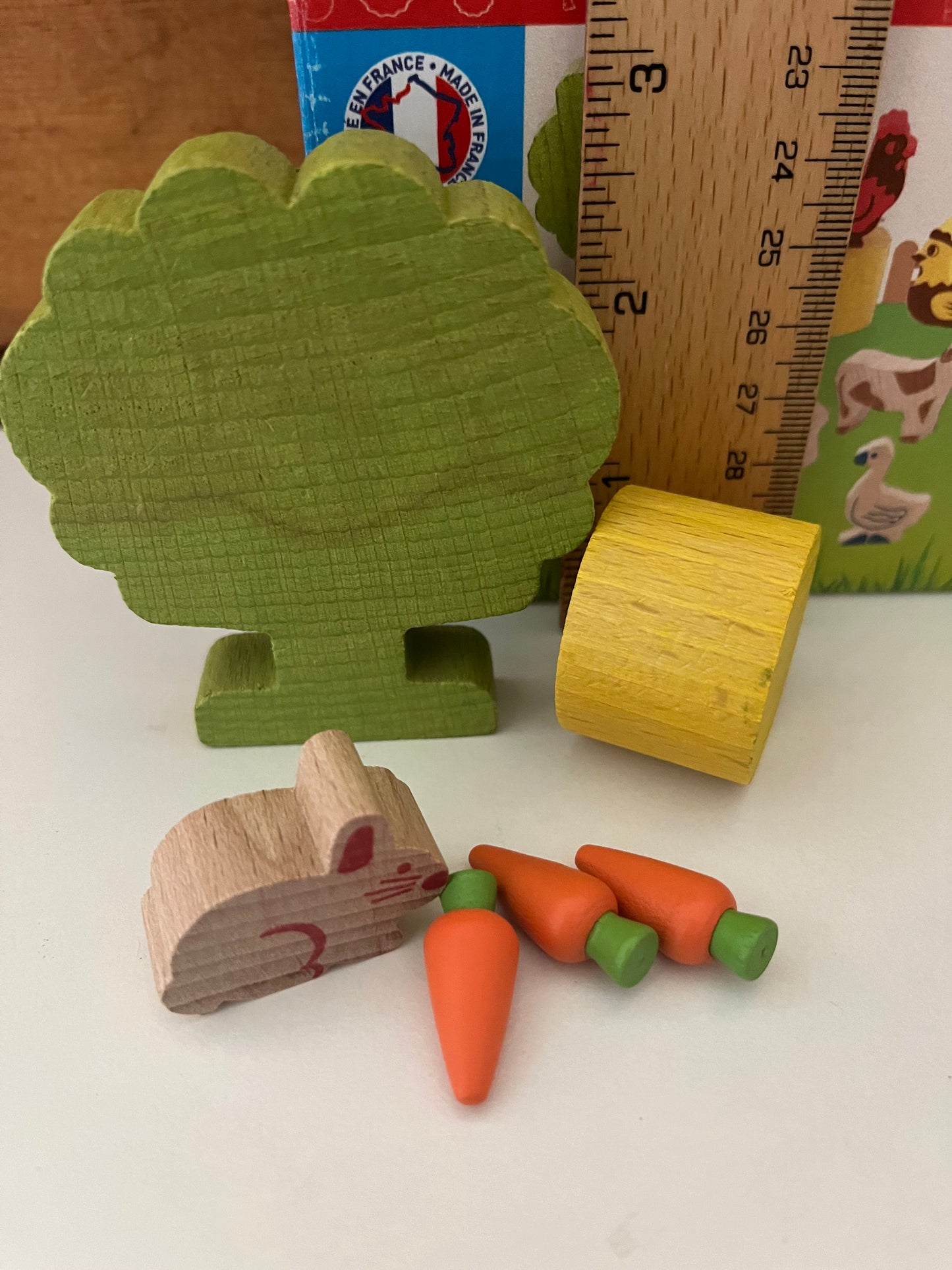 Wooden Dollhouse Play - FARM ANIMALS, 20 piece set!