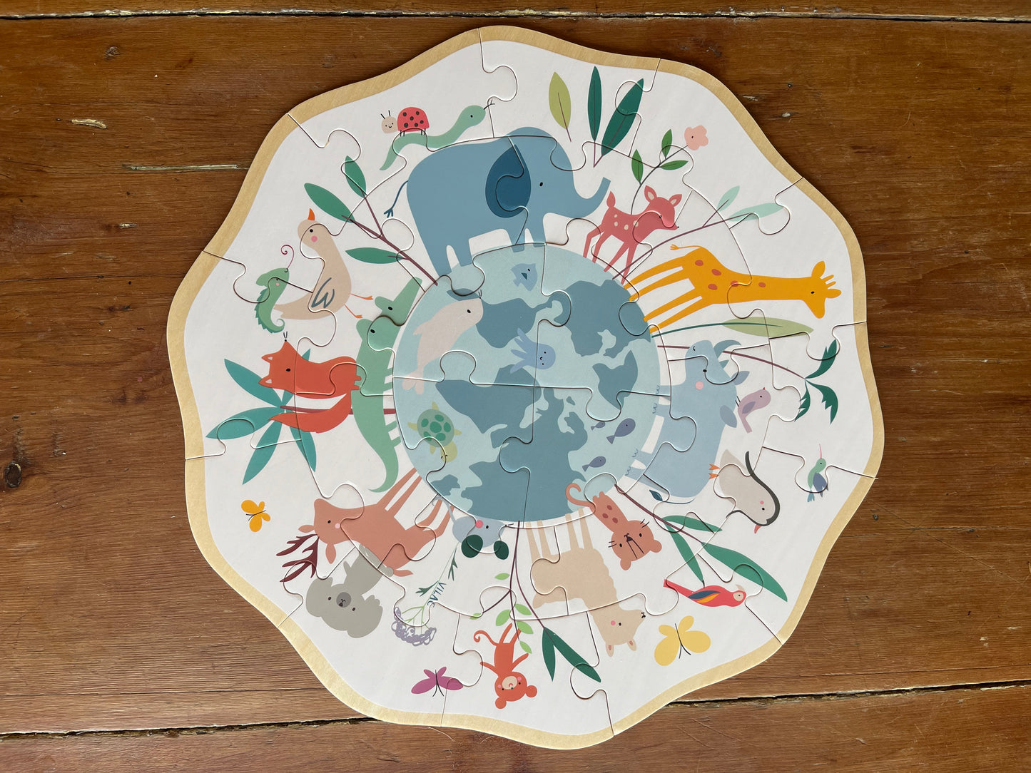 Puzzle, Baby - Wooden ANIMALS OF THE WORLD, in the round!
