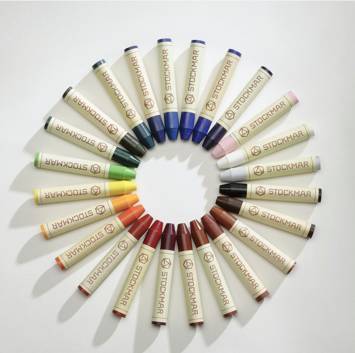 Beeswax, Art - STICK CRAYONS TIN CASE of 16 COLOURS