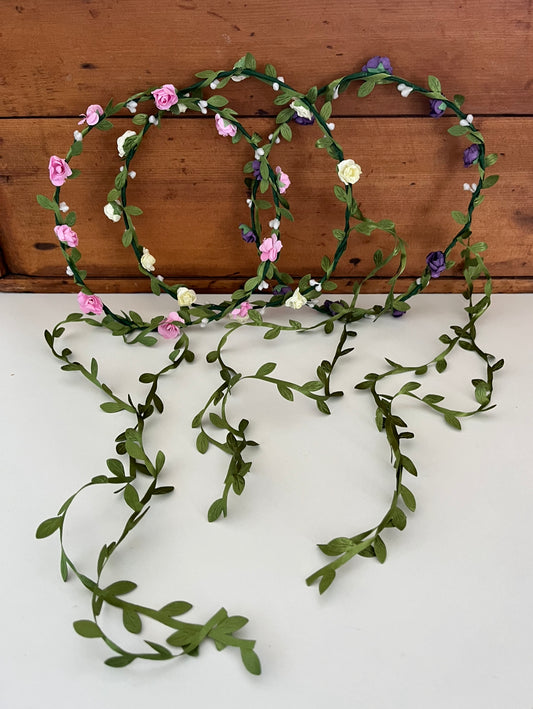 Royal FLOWER and LEAF CROWN, in 3 Flower colour choices!