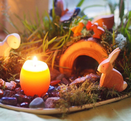 Bougie en cire d'abeille - Cire d'abeille solide et pure FORME D'OEUF