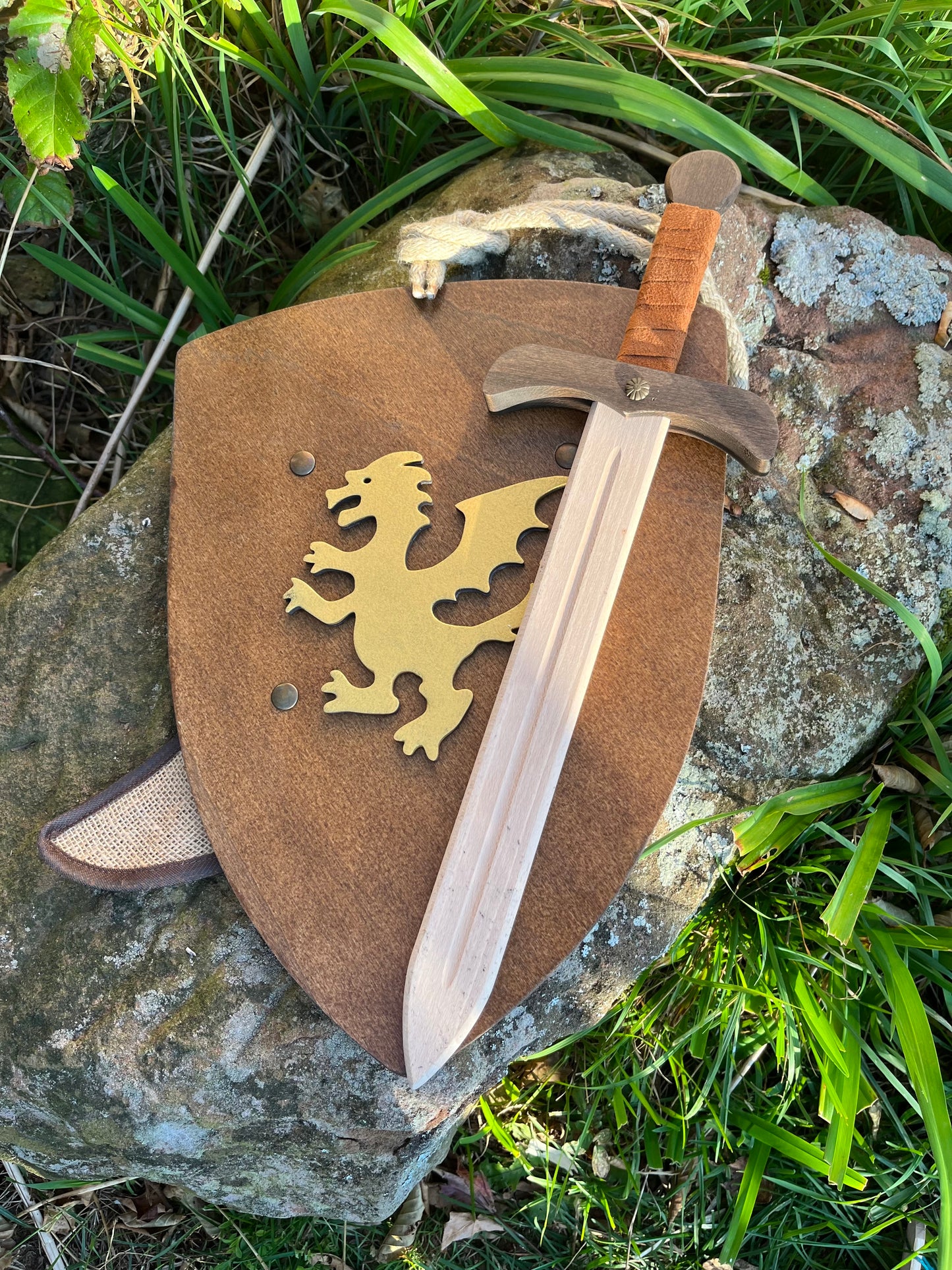 BOUCLIER DE DRAGON Royal en bois