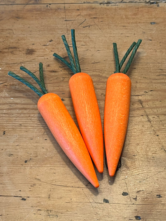 Kitchen Play Food - CAROTTES en bois, 3 pièces !