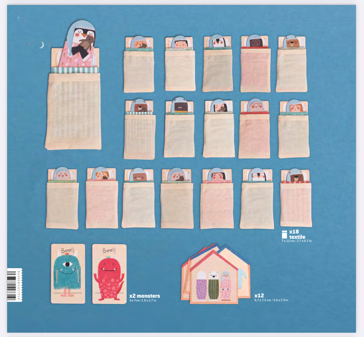 Family Game Set - GOOD NIGHT 😴, 3 Memory games-in-one, with Sleeping Bags!