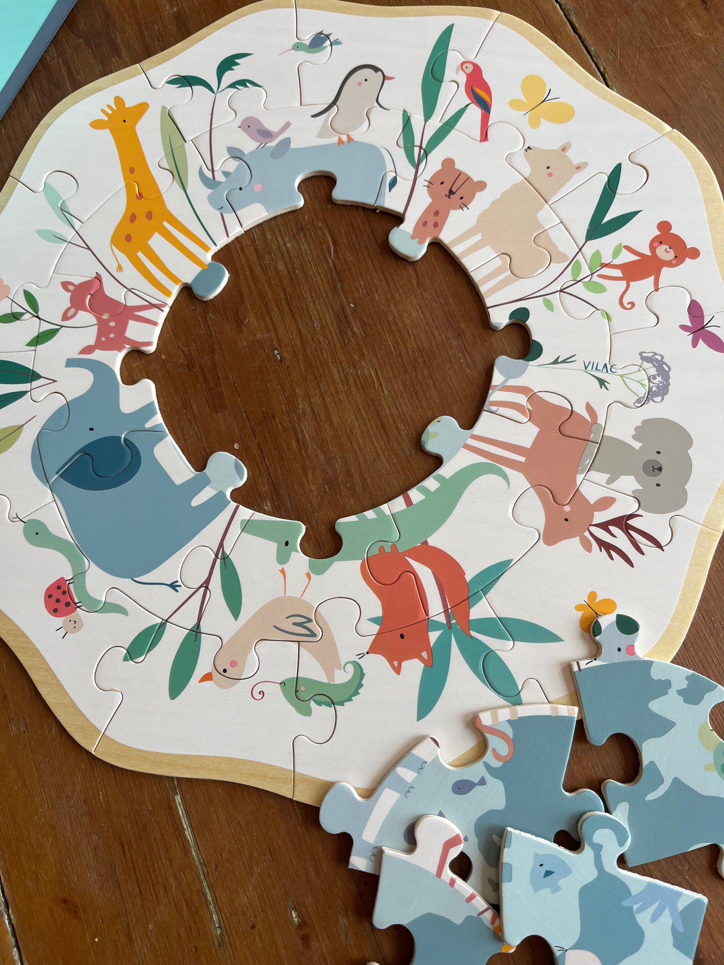 Puzzle, Baby - Wooden ANIMALS OF THE WORLD, in the round!